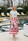 Multi-Pink Mod Wrap Skirt
