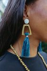 Jalia Raffia Tassel Earrings