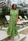 Vibrant Green Fan Palm Blair Wrap Skirt