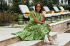 Vibrant Green Fan Palm Blair Wrap Skirt