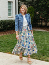 Multicolor Floral Wrap Skirt