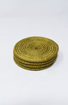 Woven Raffia Coasters (4)