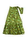 Vibrant Green Fan Palm Wrap Skirt