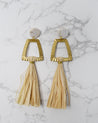 Jalia Raffia Tassel Earrings