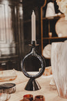 Small Haitian Steel Candle Holder