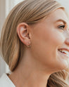 Open Circle Stud Earrings