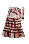 Multi-Pink Mod Wrap Skirt