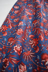 Blue and Red Floral Classic Wrap Skirt